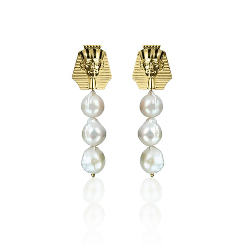Treasure of Tutankhamun Earring - Pearl Drop
