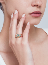 Load image into Gallery viewer, Harem Turquoise Quarted Ring
