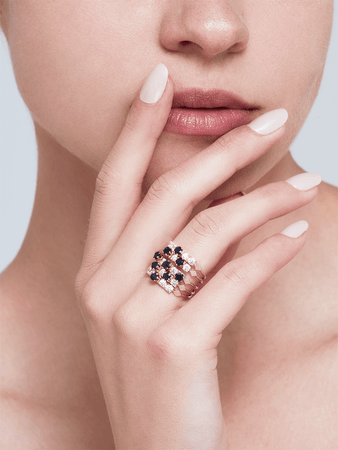 Harem Sapphire – Five Row Ring - birceakalaydesign