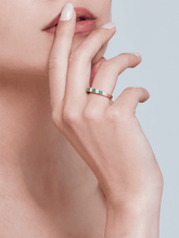 Load image into Gallery viewer, Harem Emerald Band Ring - birceakalaydesign
