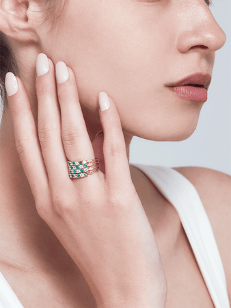 Harem Emerald Quarted Ring - birceakalaydesign