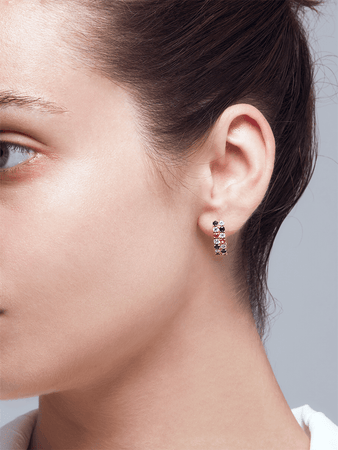 Harem Joy – Double Row Polychrome Earrings - birceakalaydesign