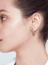 Load image into Gallery viewer, Harem Sapphire – Double Row Earrings - birceakalaydesign
