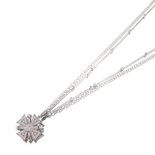 Load image into Gallery viewer, Insignia Lame Necklace with crystals on 925 silver chain
