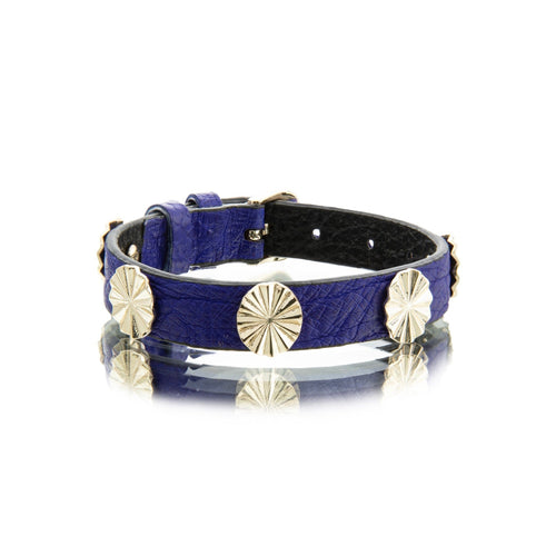 deep purple leather bracelet