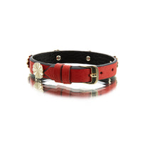 Load image into Gallery viewer, Sunset Red Leather Bracelet - birceakalaydesign
