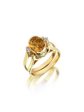 Load image into Gallery viewer, Two Eyed 88 Butterfly Ring with Citrine gemstone
