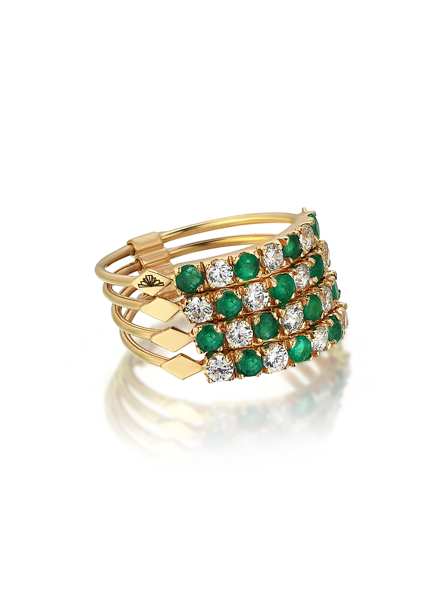 Harem Emerald Quarted Ring - birceakalaydesign