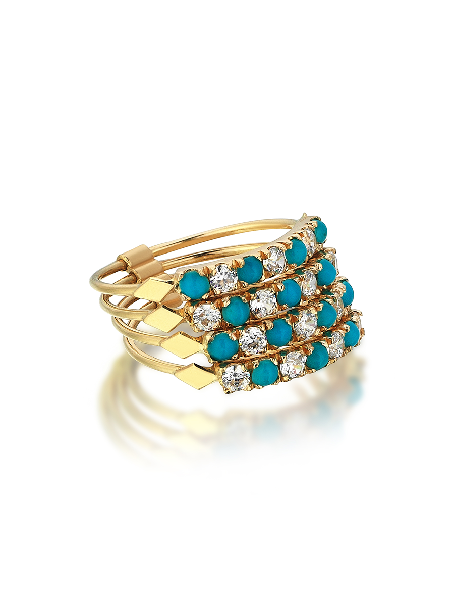 Harem Turquoise Quarted Ring