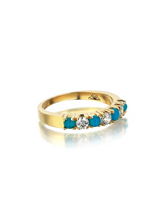 Load image into Gallery viewer, Harem Turquoise Band Ring - birceakalaydesign
