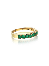 Load image into Gallery viewer, Harem Emerald Monochrome Band Ring - birceakalaydesign
