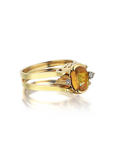 Load image into Gallery viewer, Two Eyed 88 Butterfly Ring with Citrine gemstone
