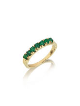 Load image into Gallery viewer, Harem Emerald Monochrome Band Ring - birceakalaydesign
