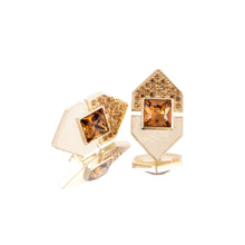 Load image into Gallery viewer, Mom&#39;s Earrings - Dore with Brown Crystals
