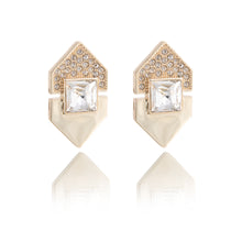 Load image into Gallery viewer, Mom&#39;s Earrings - Dore with White Crystals
