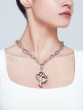 Load image into Gallery viewer, Evolution lame charm with turquoise on chain
