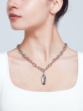 Load image into Gallery viewer, Joy lame charm with turquoise on chain
