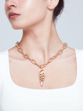 Load image into Gallery viewer, Enigma dore charm with crystals on chain
