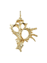 Load image into Gallery viewer, Courage dore charm with crystals
