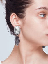 Load image into Gallery viewer, Fresh Air &amp; Deep Sea earrings dore and lame with labradorite gemstones
