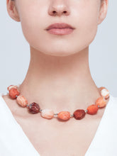 Load image into Gallery viewer, agate and hematite natural stone necklace
