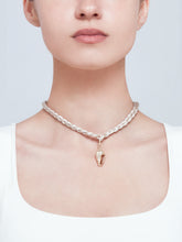 Load image into Gallery viewer, Rainbow Choker with Happy Innerself dore crystals pendant 
