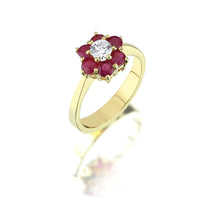 Load image into Gallery viewer, Harem Mini Blossom Ruby Rings
