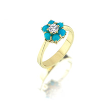 Load image into Gallery viewer, Harem Mini Blossom Turquoise Ring
