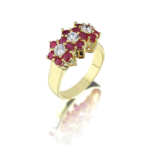 Harem Blossom Ruby Rings