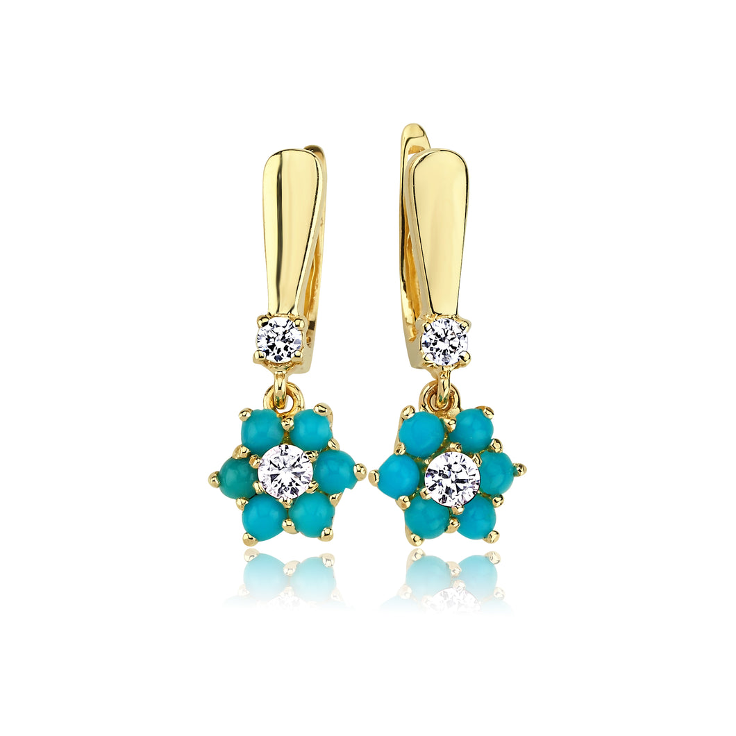 Harem Mini Blossom Turquoise Earrings