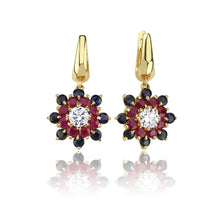 Load image into Gallery viewer, Harem Roses Double Colored Earrings
