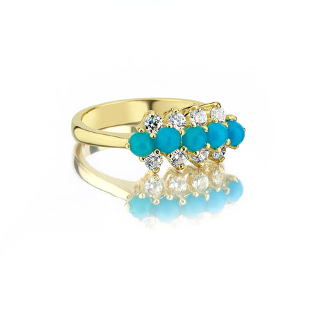 Harem Trio Turquoise Rings - birceakalaydesign