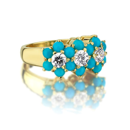 Harem Blossom Turquoise Rings