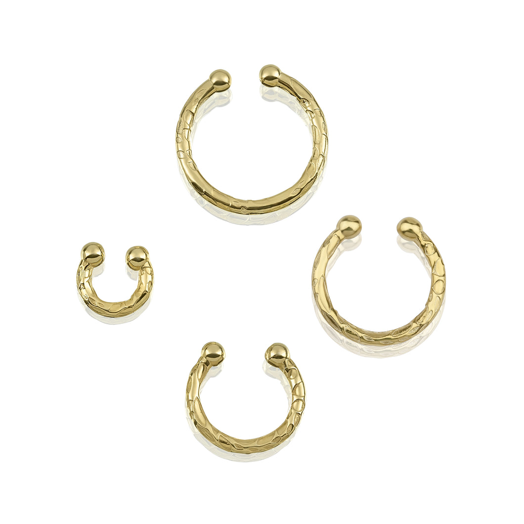 gold plated silver piercing set