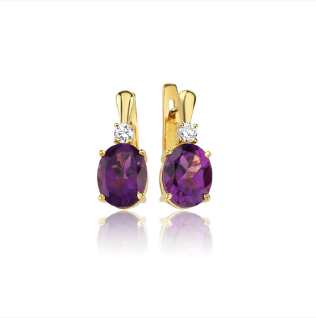 Purple Drop Earrings