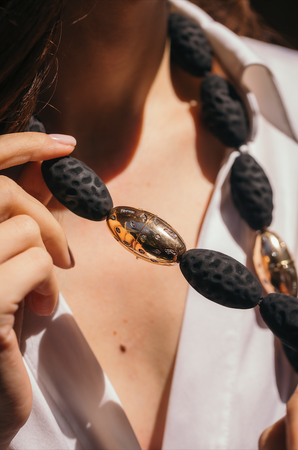 Inky Black Night Necklace